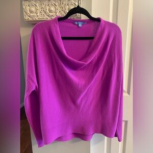 ANTONIO MELANI Fuchsia Cowl-Neck Cashmere Sweater - M